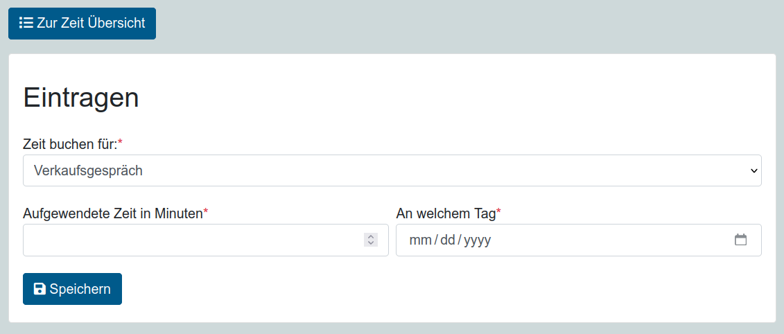 Behalten Sie Ihren Aufwand im Blick, mit den Zeitbuchungen